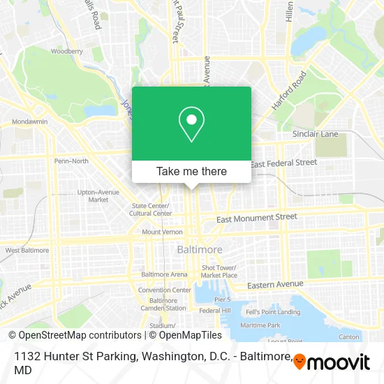 Mapa de 1132 Hunter St Parking