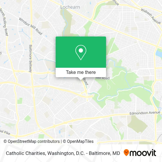 Catholic Charities map