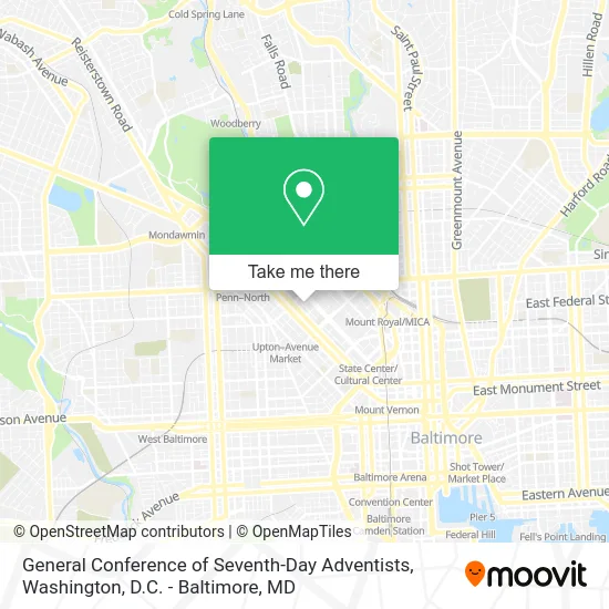 General Conference of Seventh-Day Adventists map