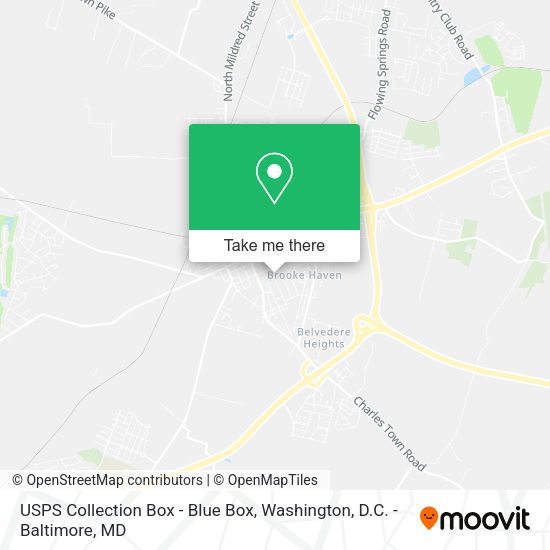 USPS Collection Box - Blue Box map