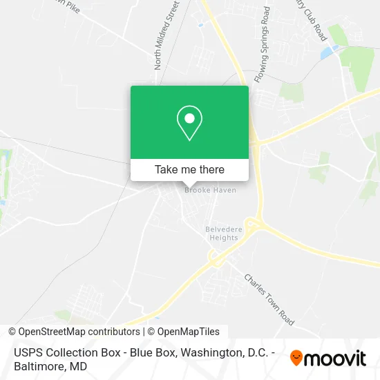 Mapa de USPS Collection Box - Blue Box