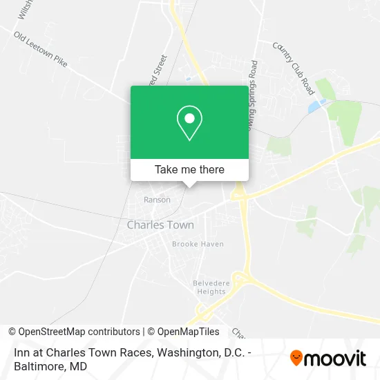 Inn at Charles Town Races map