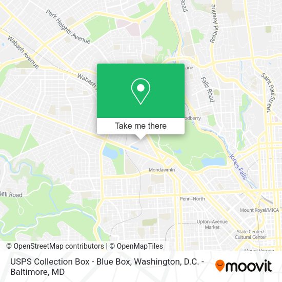 USPS Collection Box - Blue Box map