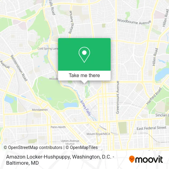 Mapa de Amazon Locker-Hushpuppy