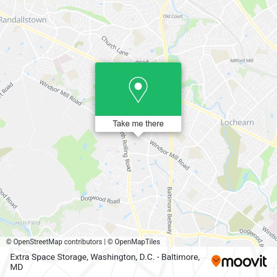 Extra Space Storage map