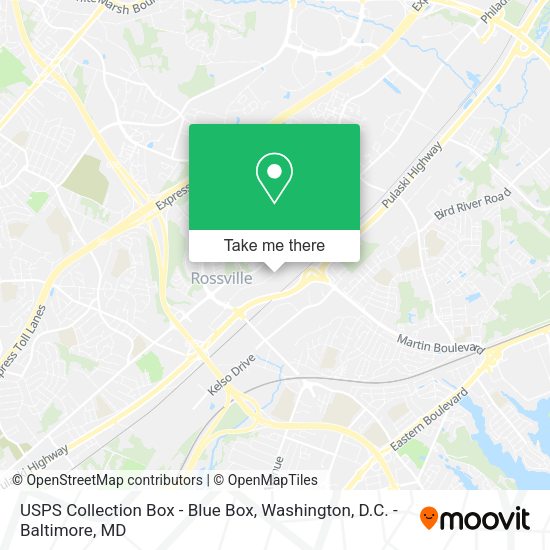 USPS Collection Box - Blue Box map