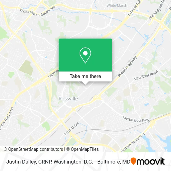 Justin Dailey, CRNP map