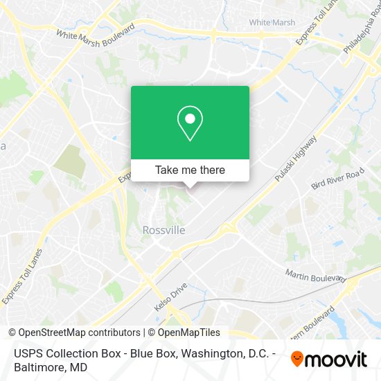 USPS Collection Box - Blue Box map