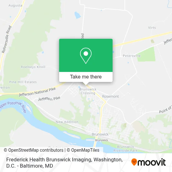 Frederick Health Brunswick Imaging map