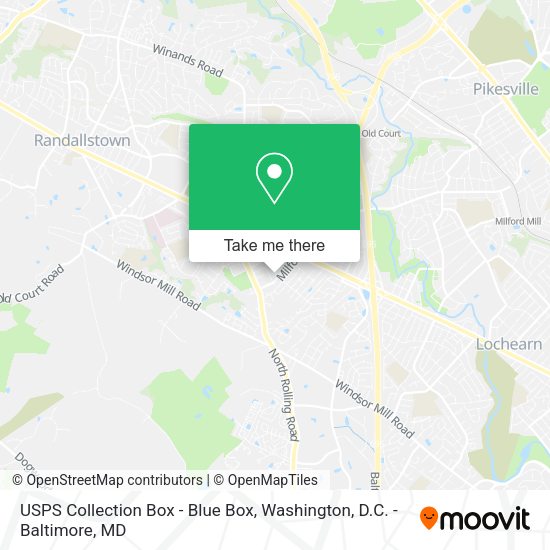USPS Collection Box - Blue Box map
