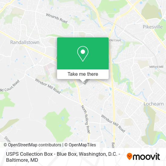 USPS Collection Box - Blue Box map