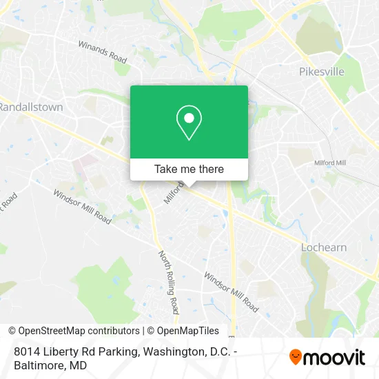 Mapa de 8014 Liberty Rd Parking
