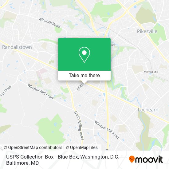 USPS Collection Box - Blue Box map