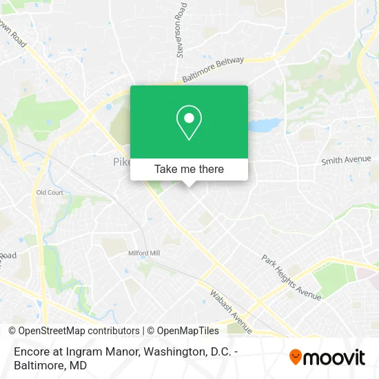 Encore at Ingram Manor map