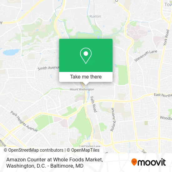 Amazon Counter at Whole Foods Market map