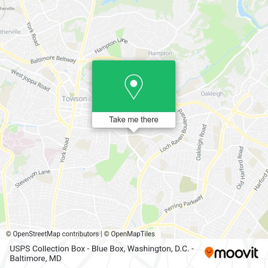 USPS Collection Box - Blue Box map