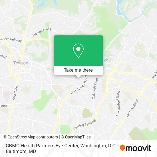 GBMC Health Partners Eye Center map