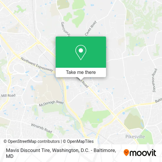 Mapa de Mavis Discount Tire