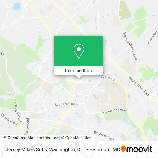 Mapa de Jersey Mike's Subs