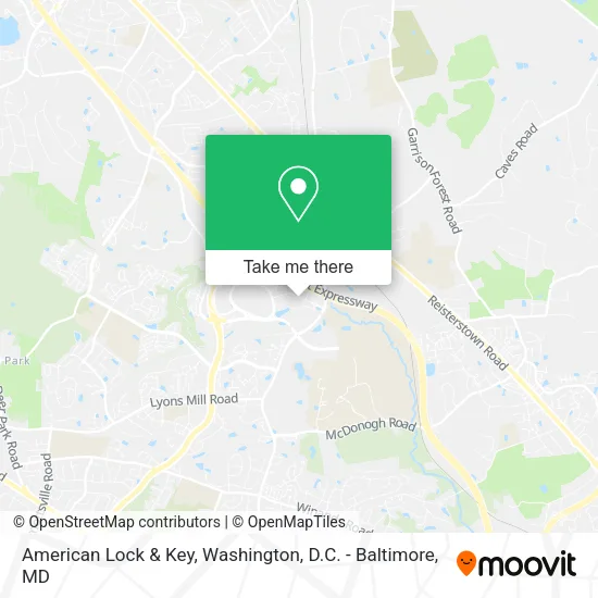 Mapa de American Lock & Key