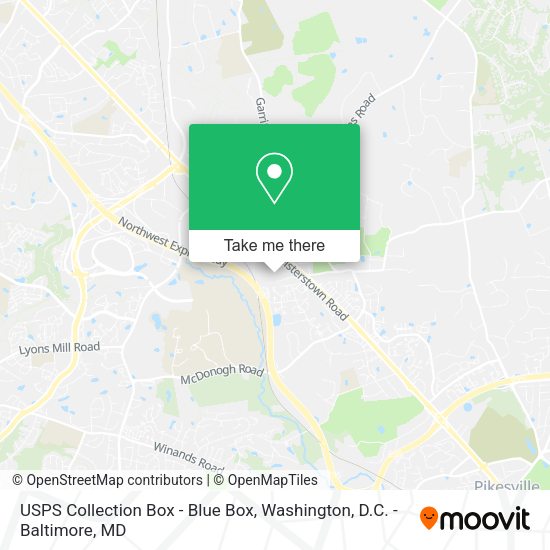 USPS Collection Box - Blue Box map