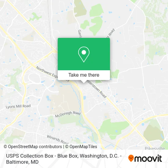 USPS Collection Box - Blue Box map