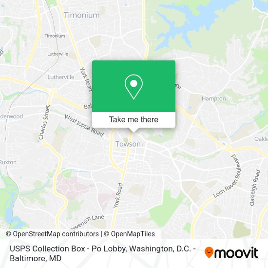 USPS Collection Box - Po Lobby map
