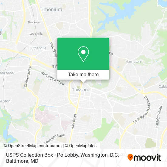 Mapa de USPS Collection Box - Po Lobby