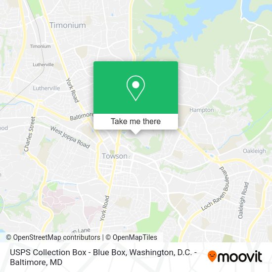 USPS Collection Box - Blue Box map