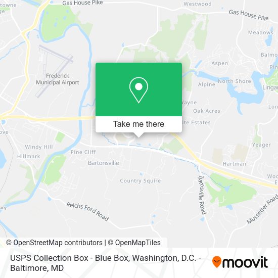 USPS Collection Box - Blue Box map