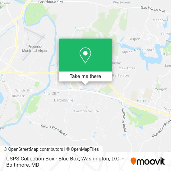 USPS Collection Box - Blue Box map