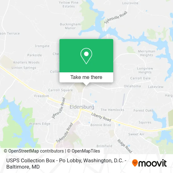 Mapa de USPS Collection Box - Po Lobby