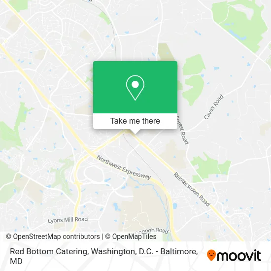 Red Bottom Catering map