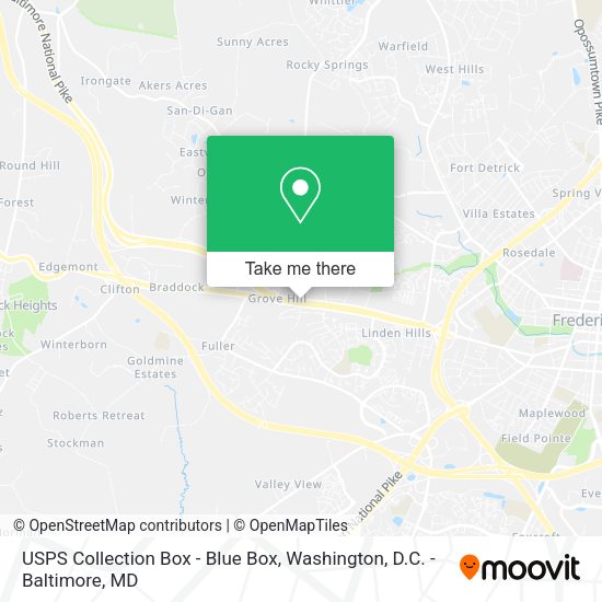USPS Collection Box - Blue Box map