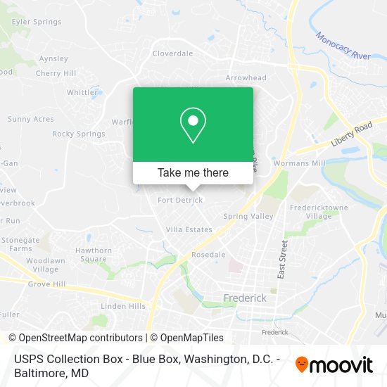 USPS Collection Box - Blue Box map