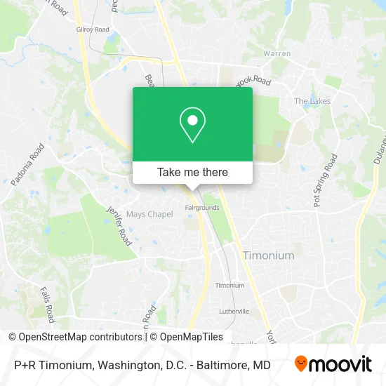 Mapa de P+R Timonium