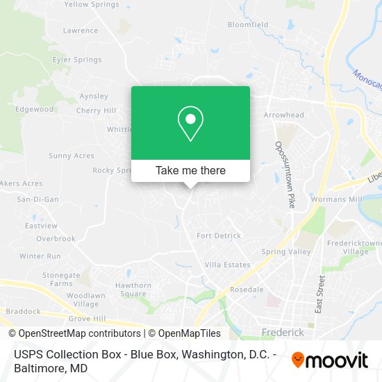 USPS Collection Box - Blue Box map