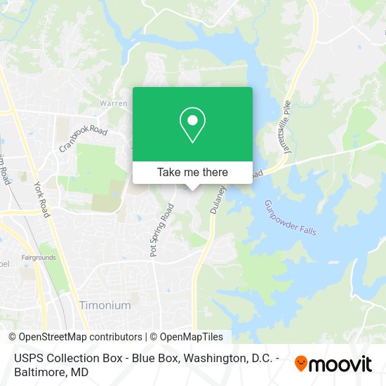 USPS Collection Box - Blue Box map