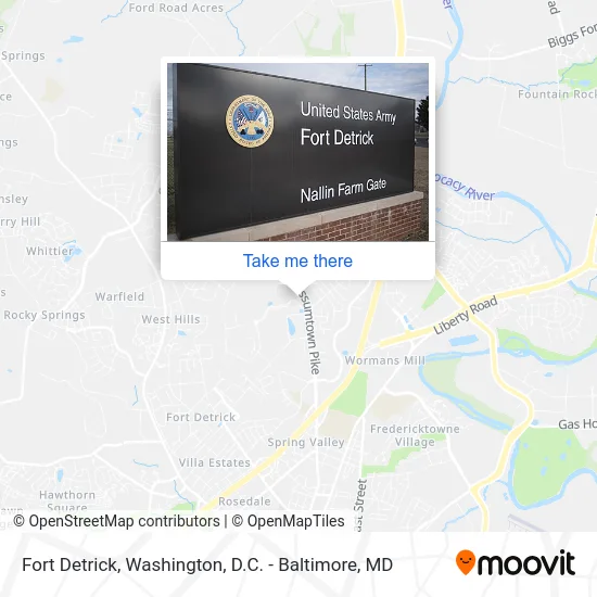 Fort Detrick map