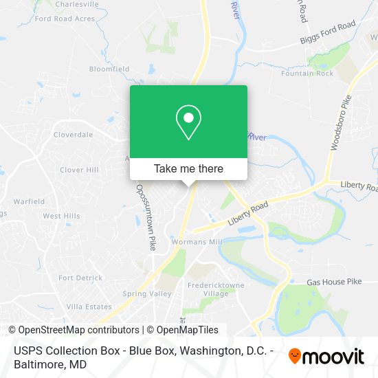 USPS Collection Box - Blue Box map