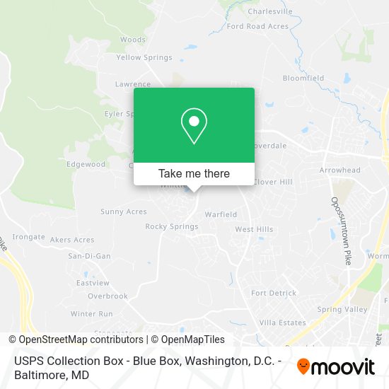 USPS Collection Box - Blue Box map