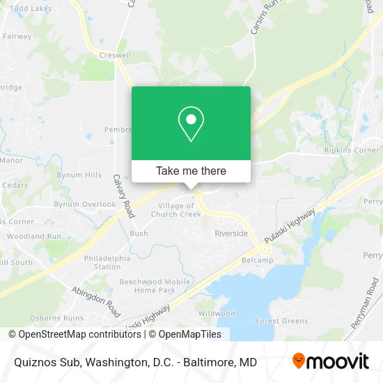 Mapa de Quiznos Sub