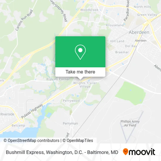 Bushmill Express map