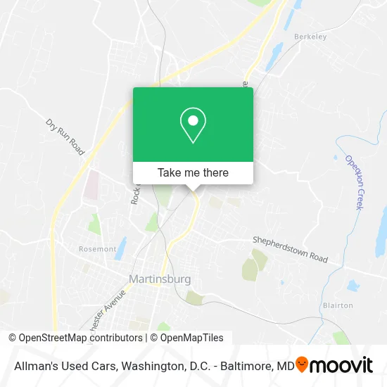 Allman's Used Cars map