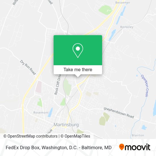 FedEx Drop Box map
