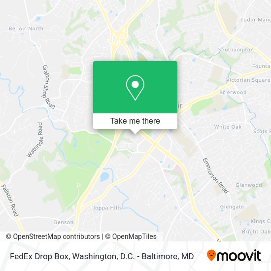 FedEx Drop Box map