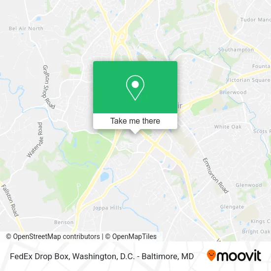 FedEx Drop Box map