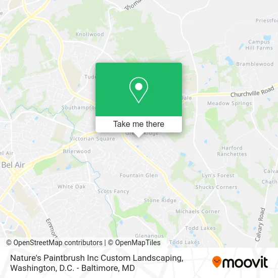 Nature's Paintbrush Inc Custom Landscaping map