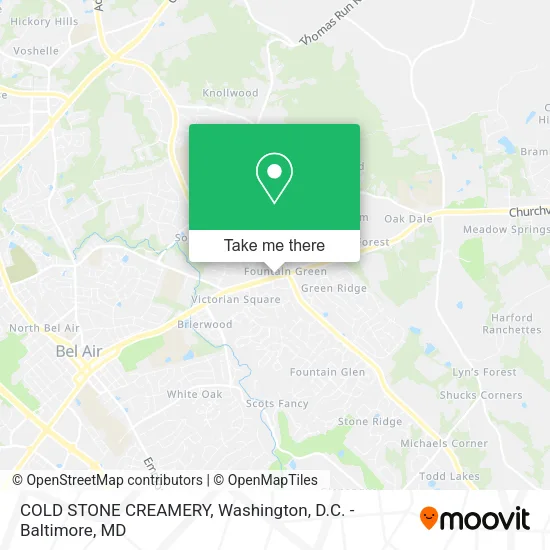 Mapa de COLD STONE CREAMERY