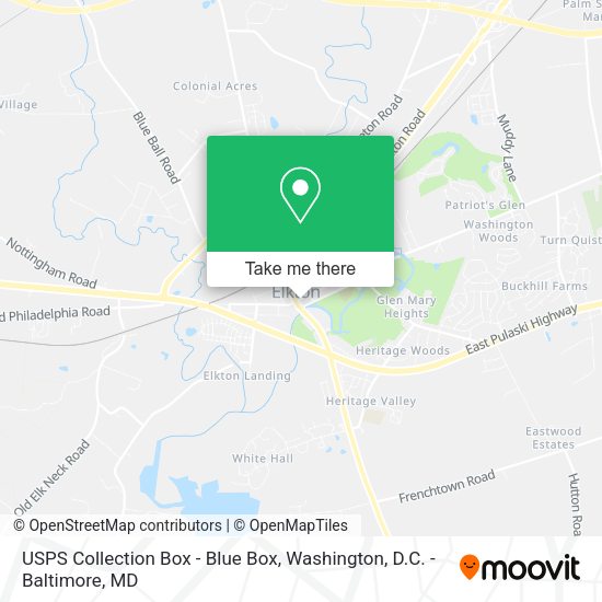 USPS Collection Box - Blue Box map